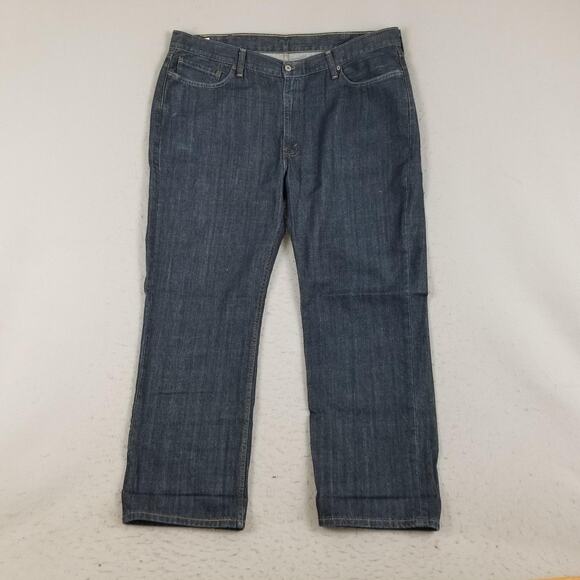 Levis 514 Jeans Mens 42x30 Blue Straight Leg 100% Cotton Zip Fly Classic Denim - Picture 1 of 14